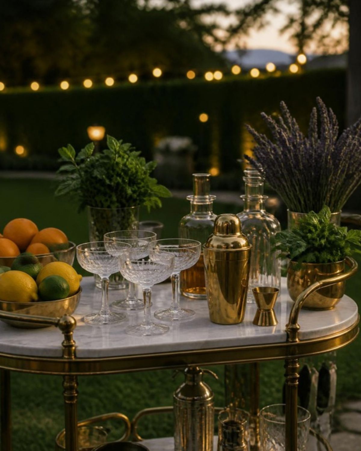 Bar Society cocktail cart